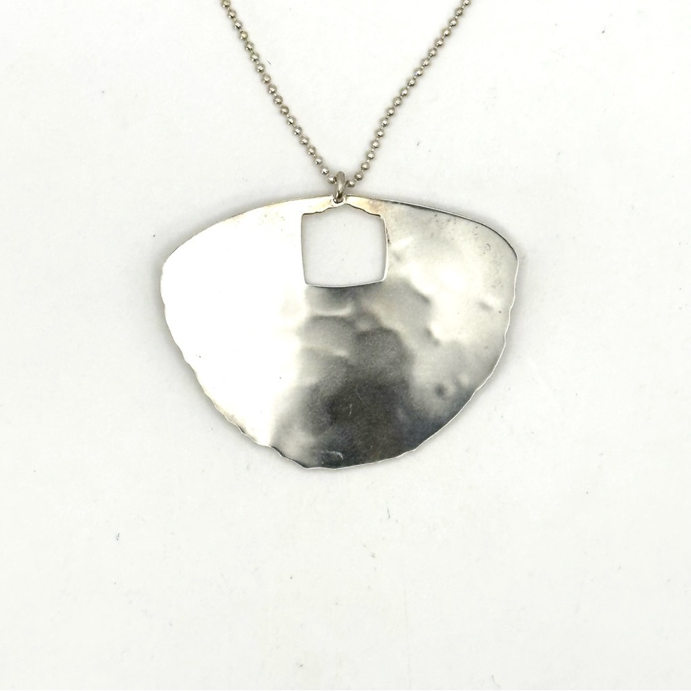 Silpada Retired N2727 Sterling Silver “Big Dreamer” Hammered Pendant Necklace - Picture 3 of 8